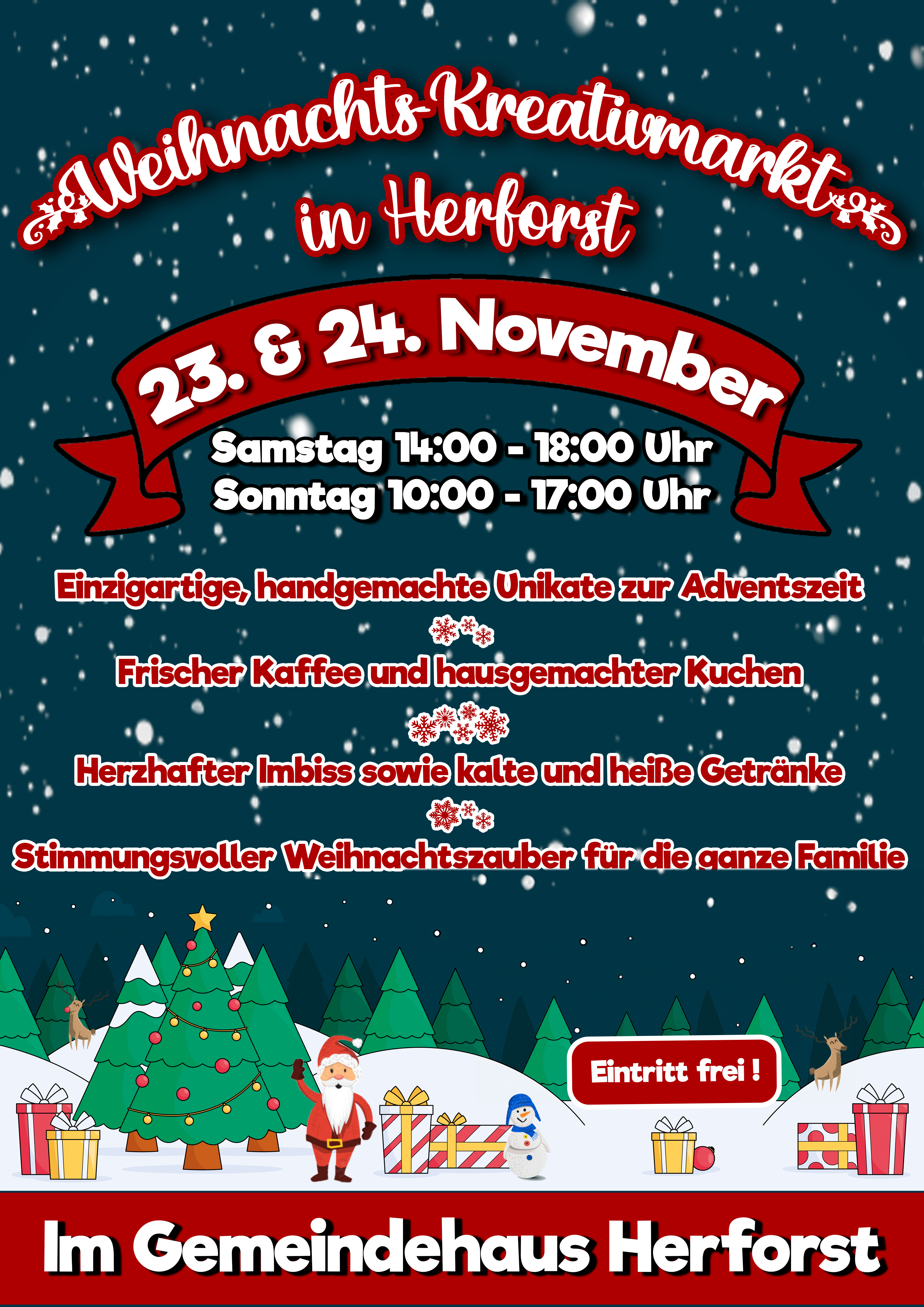 Plakat Kreativmarkt Herforst 2024